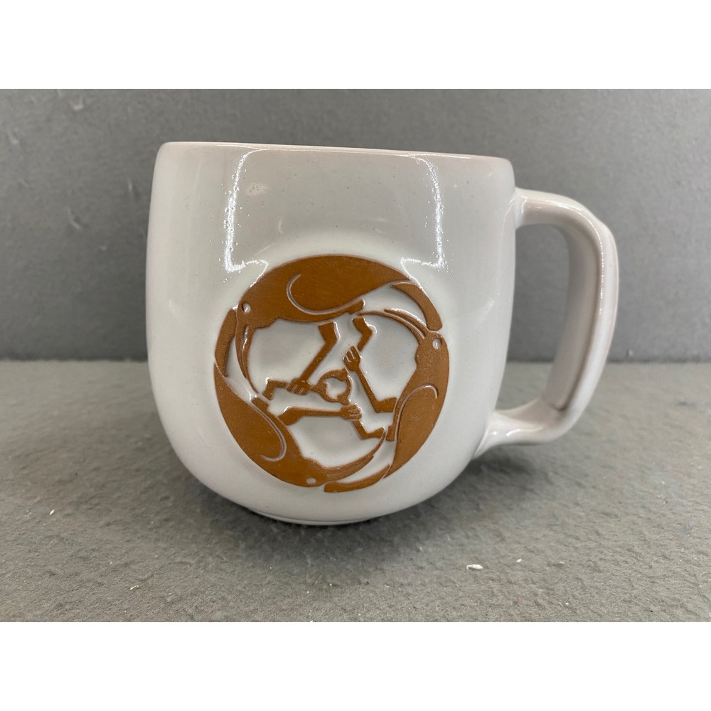 Vintage Frankoma Pottery Ravenswood Winery Coffee Mug Cream Terracotta US‎